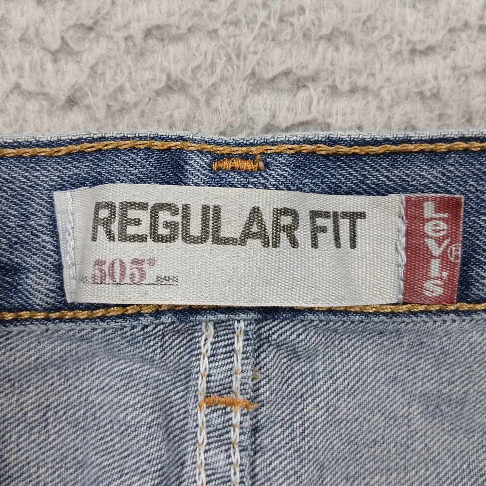 Levi's 505 Straight Fit‎ Jeans Men's 36x32 Light Wash Made in Mexico